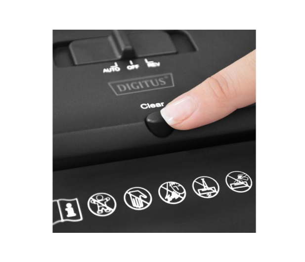 Digitus Niszczarka dokumentów X5 max. 5 arkuszy ścinki DIN P-4 10L D - 1383584 - zdjęcie 3